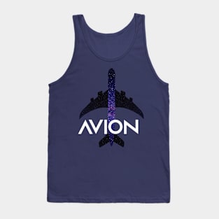 Avion Aircraft with Cosmos Background Tank Top